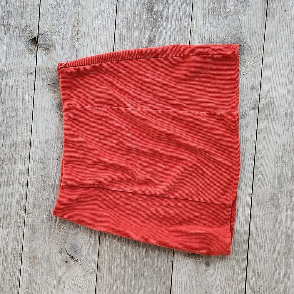 Corded GB Girls Teracotta Girls Ribbed Corded Skirt Small Fall Mini